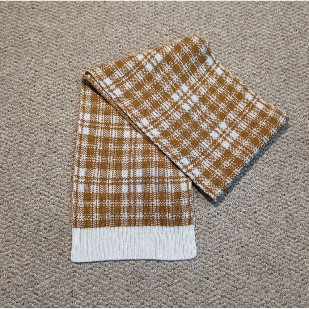 Timberland Buffalo Plaid Scarf Wheat Plaid Rustic Outdoor Cozy Winter